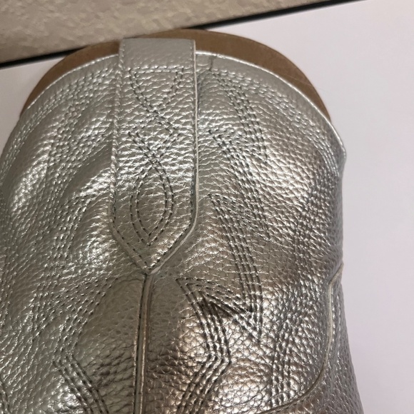 Silver Metallic Cowboy Booties - Picture 6 of 6